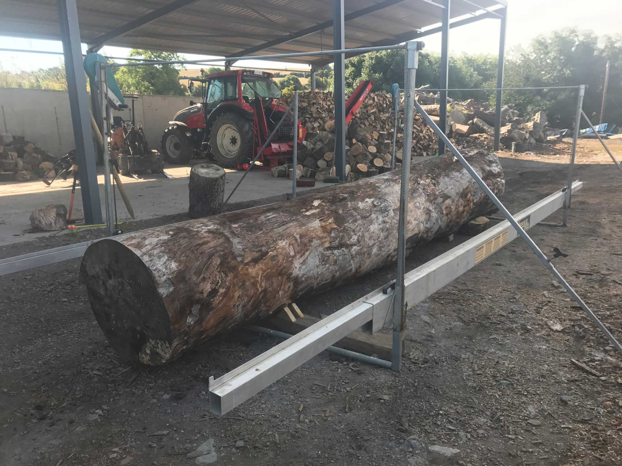 Timber Milling Log before milling