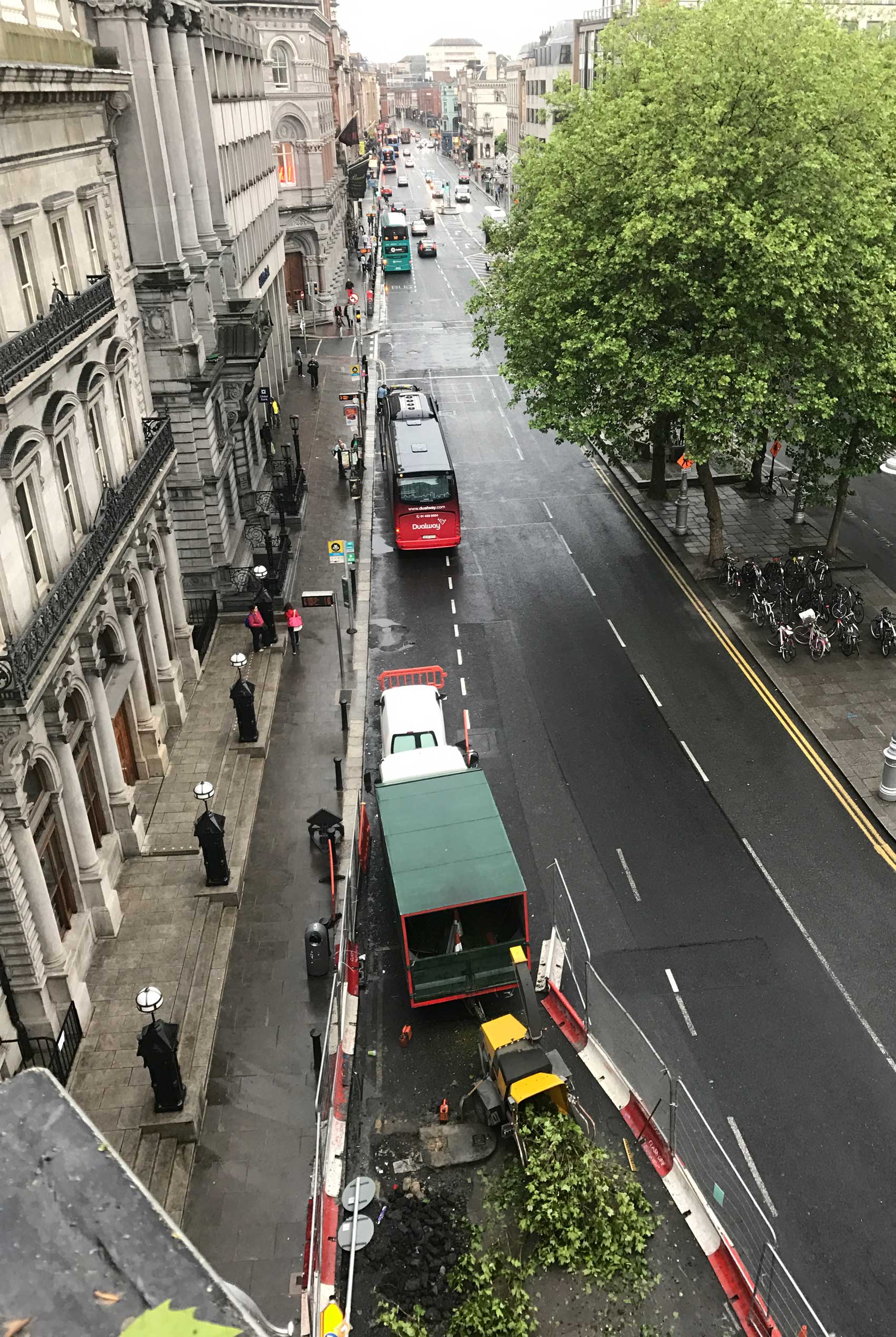 Dame Street Works with Traffic Management
